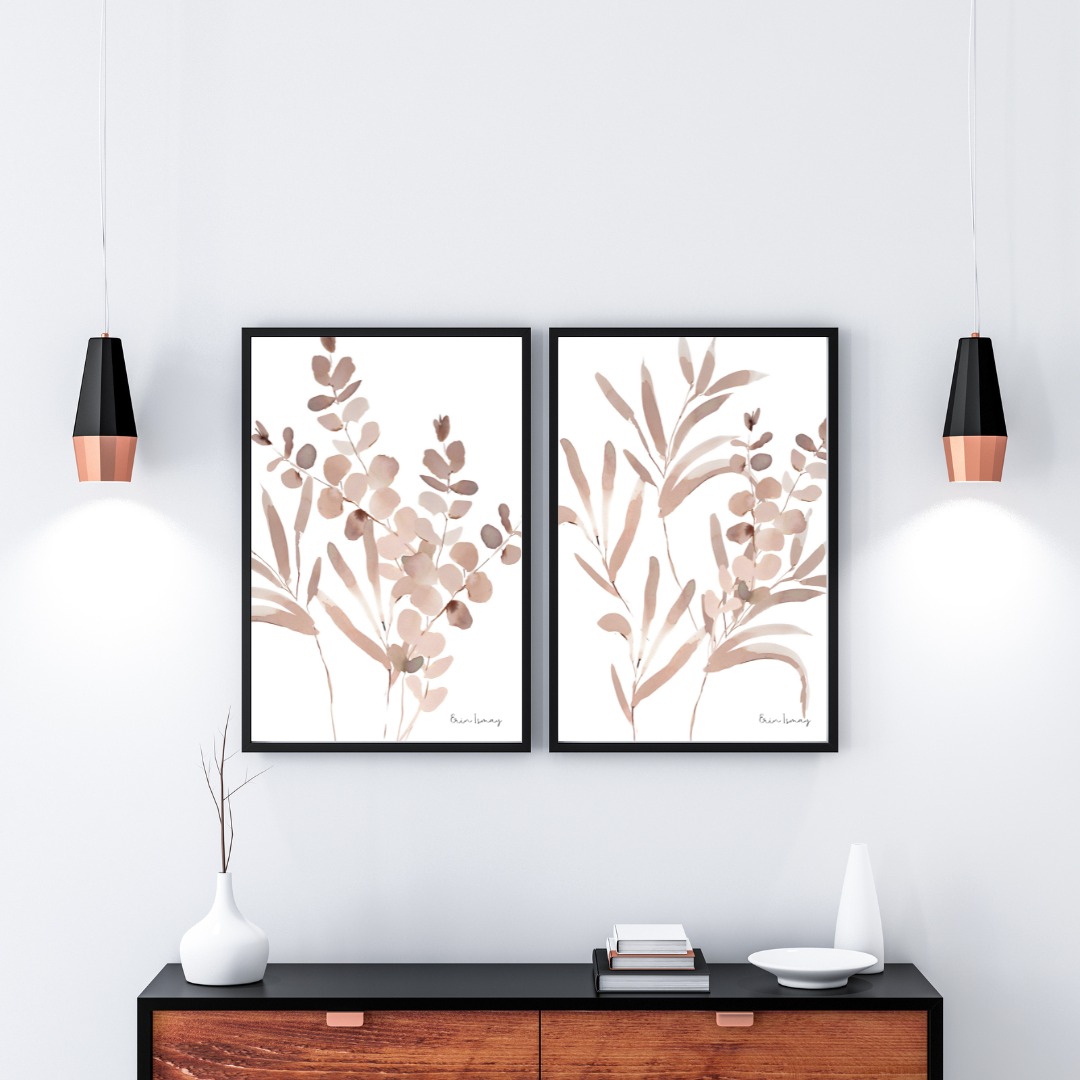 Boho Bunch Watercolur Print Set - 2 Piece