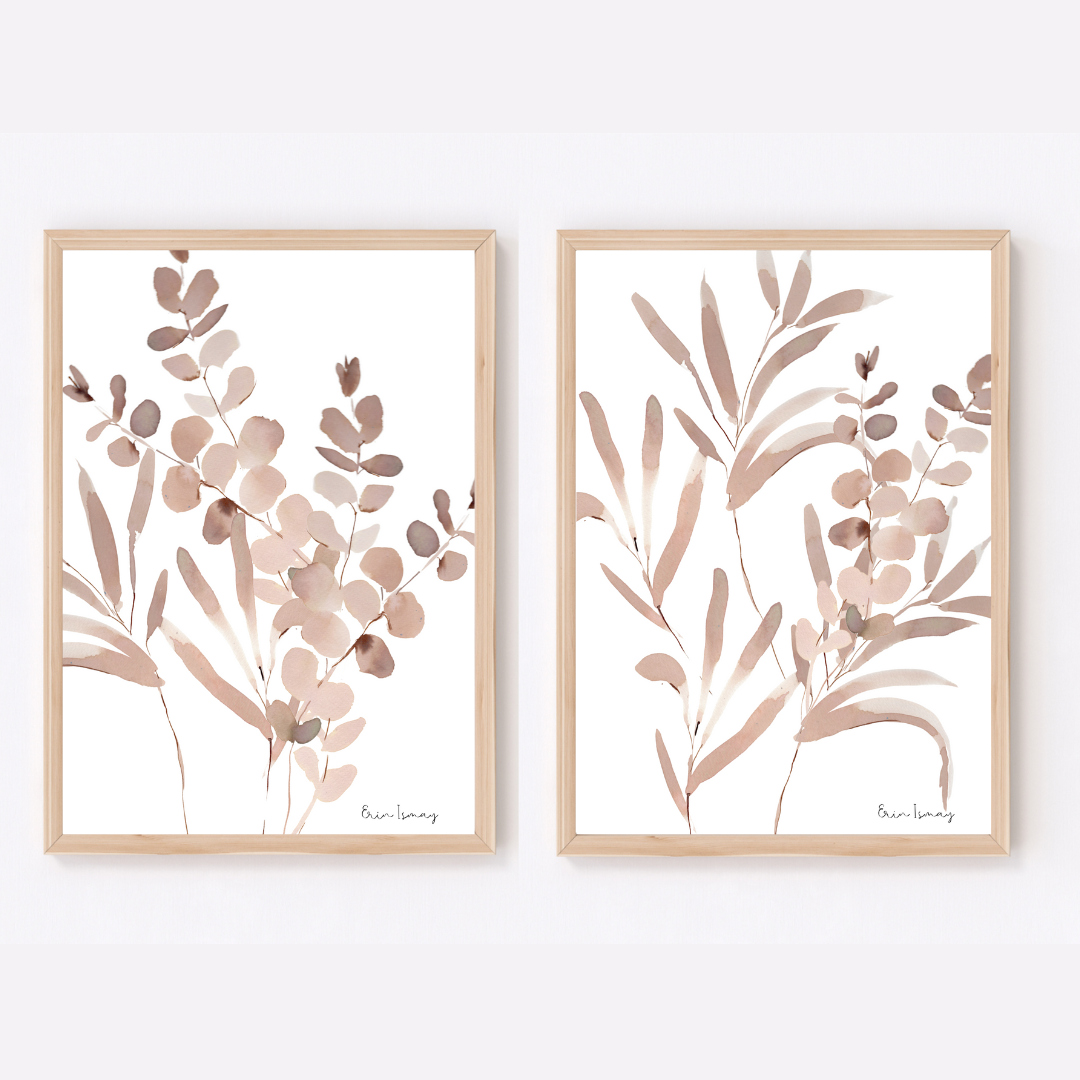 Boho Bunch Watercolur Print Set - 2 Piece