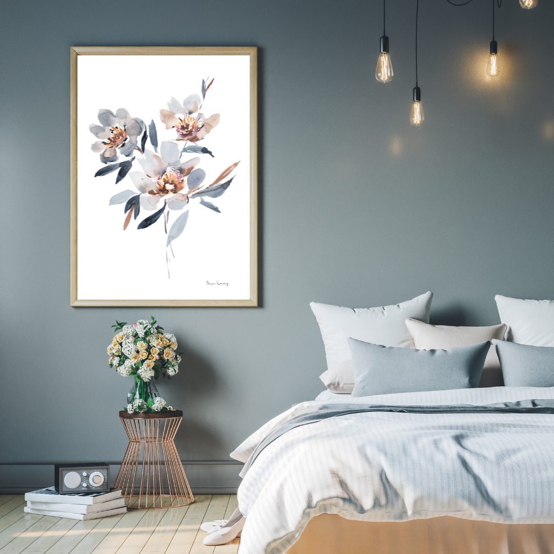 Mum Blue Watercolour Print