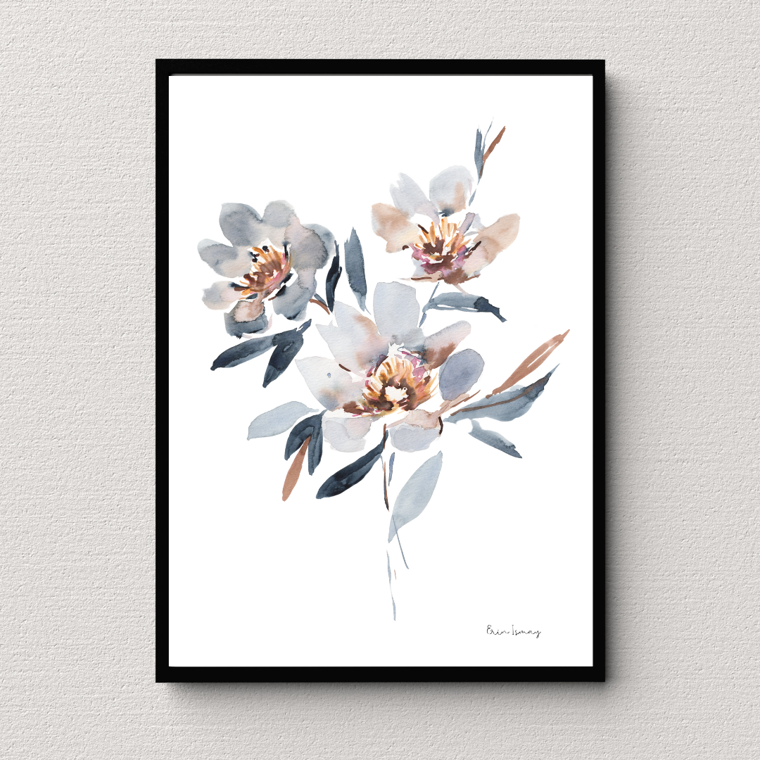 Mum Blue Watercolour Print