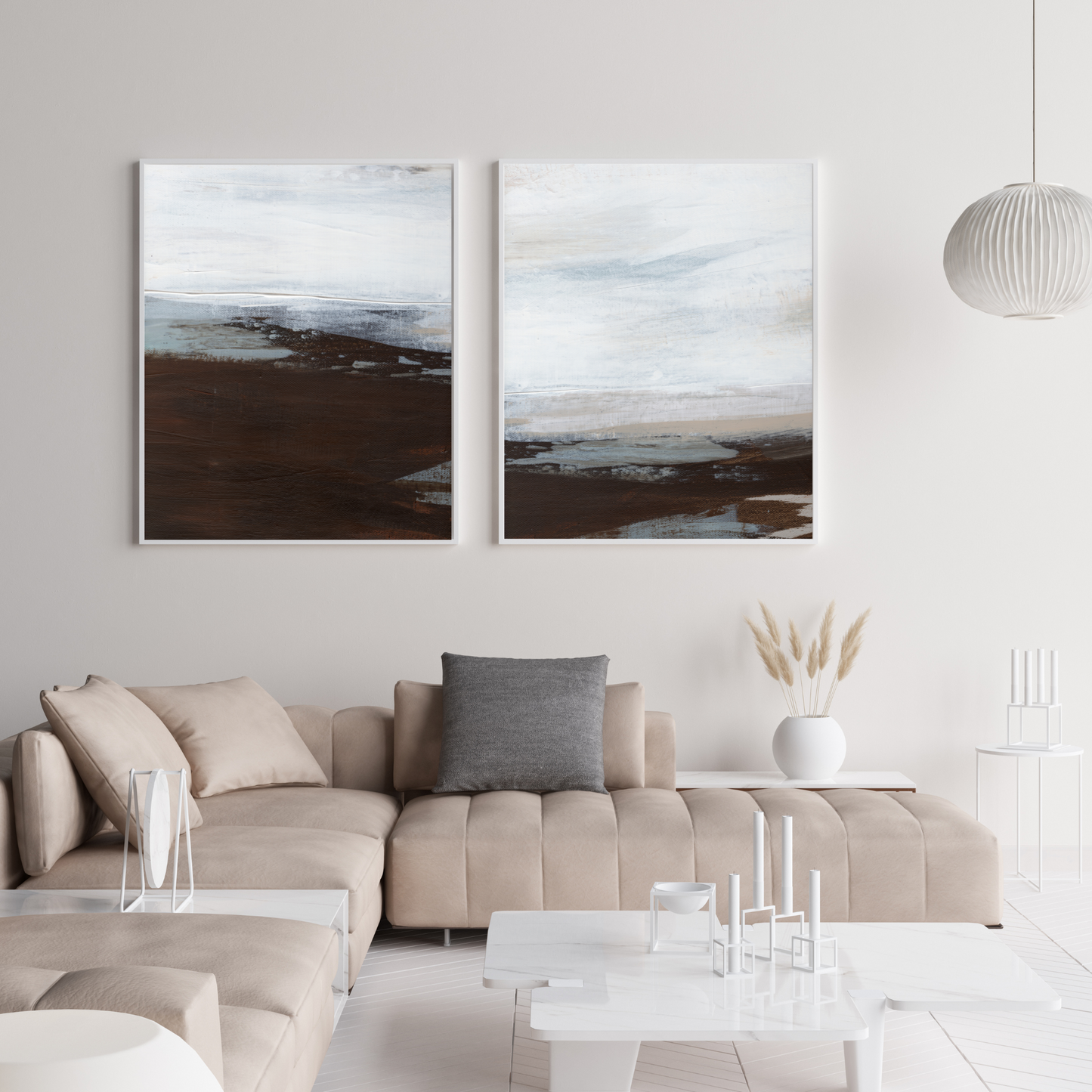 Ocean Mist Set - 2 Piece Canvas Print