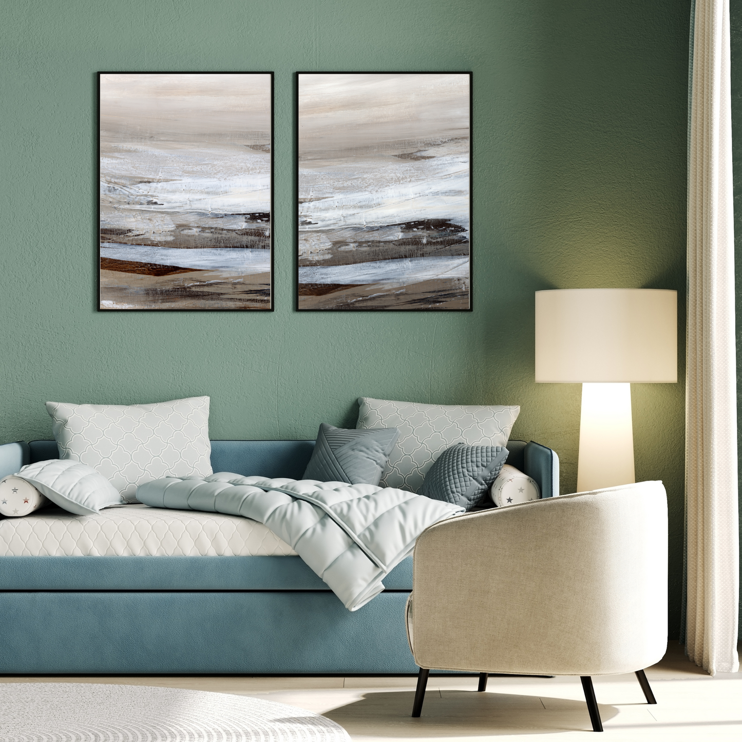 Shorebreaker Set - 2 Piece Canvas Print