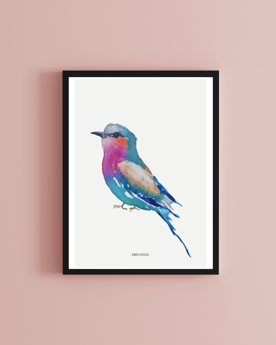 Lilac Breasted Roller Watercolour Print