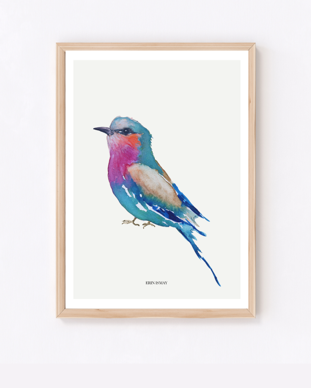 Lilac Breasted Roller Watercolour Print