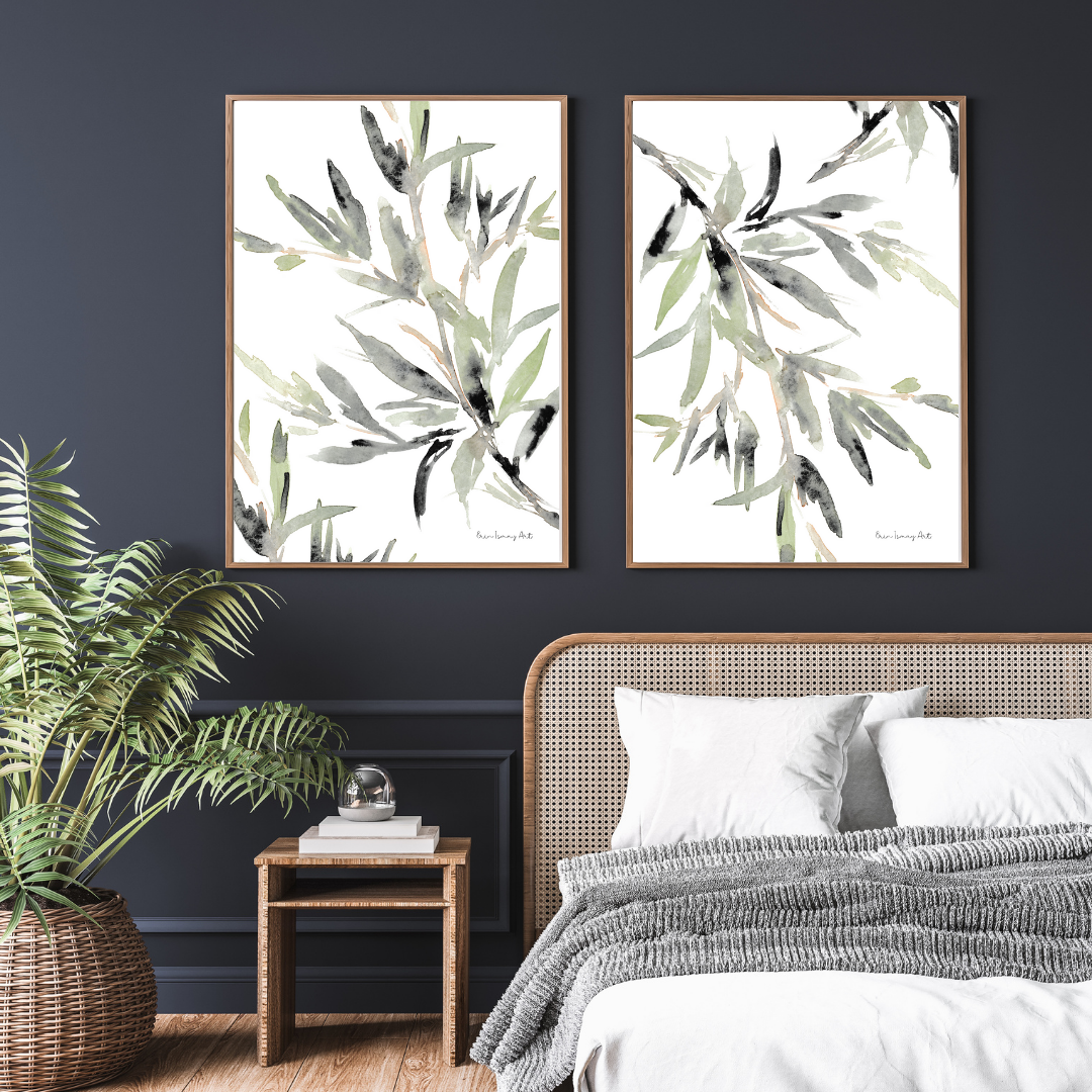 Abstract Greenery - 2 Piece Set