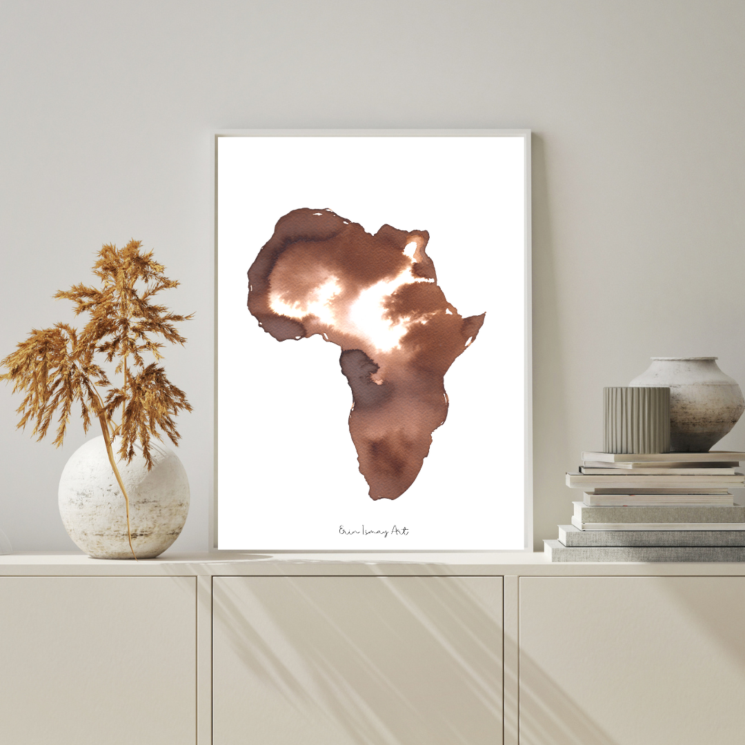 Africa Topaz Watercolour Print