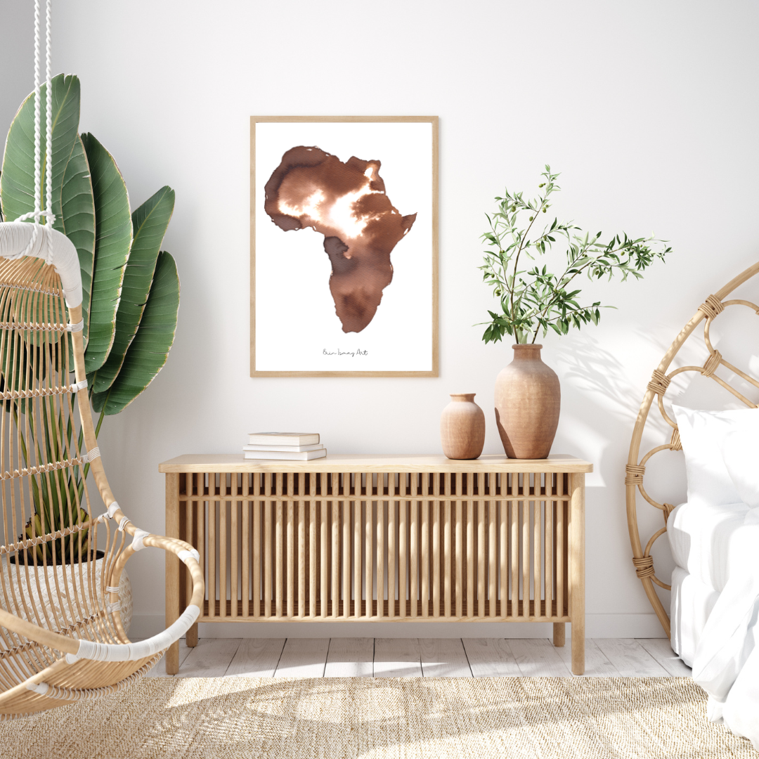 Africa Topaz Watercolour Print