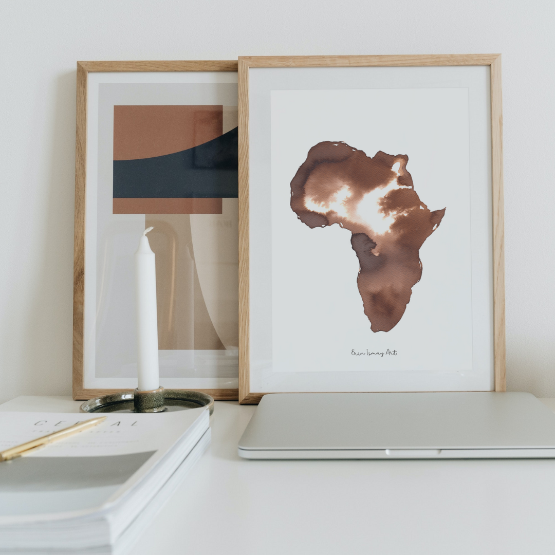 Africa Topaz Watercolour Print