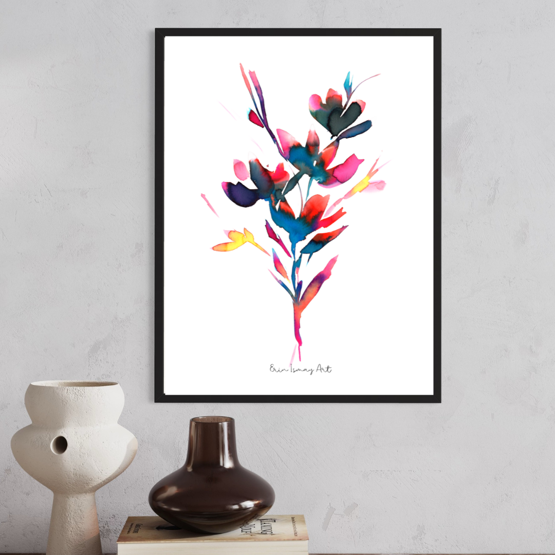 Drama Floral Watercolour Print