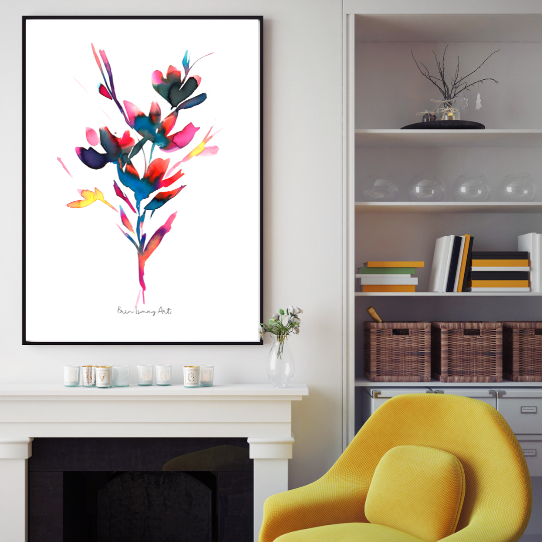Drama Floral Watercolour Print