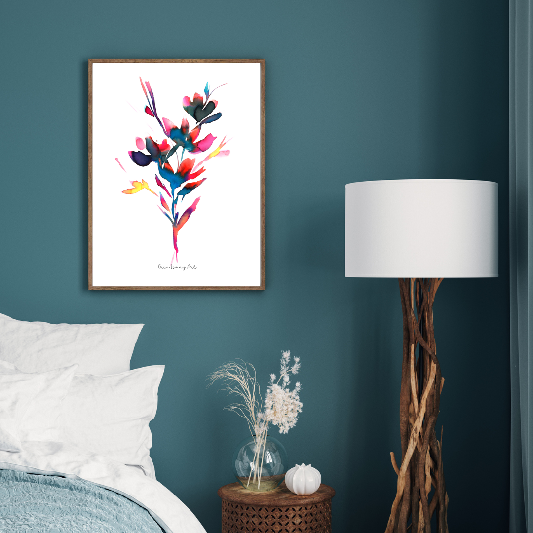 Drama Floral Watercolour Print