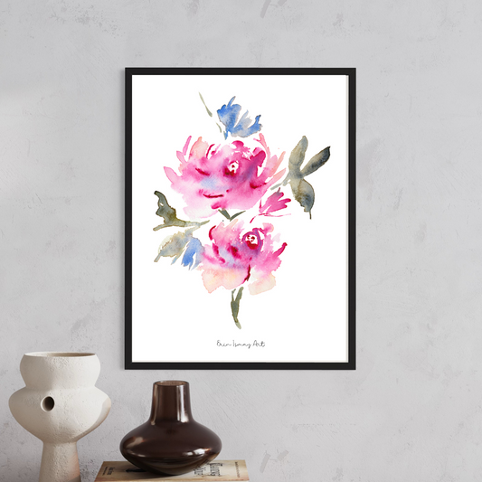 Loose Floral Watercolour Print