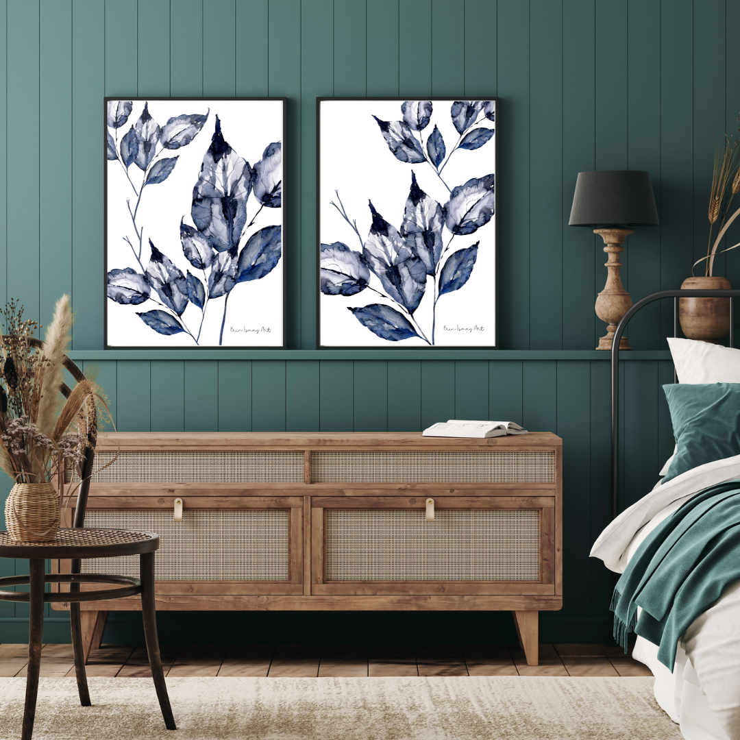 Midnight in Delft Watercolour Print-2 Piece Set