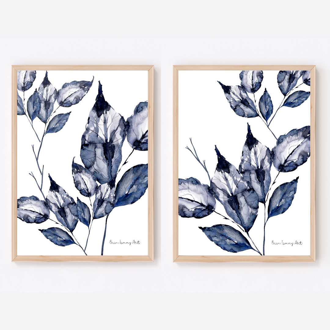 Midnight in Delft Watercolour Print-2 Piece Set