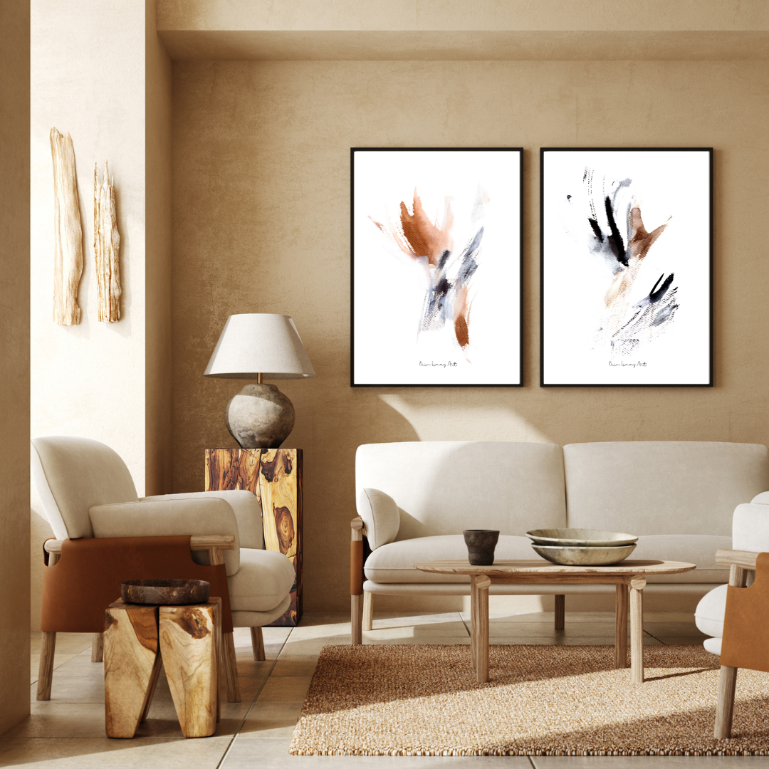 Revive Abstract Watercolour-2 Piece Set