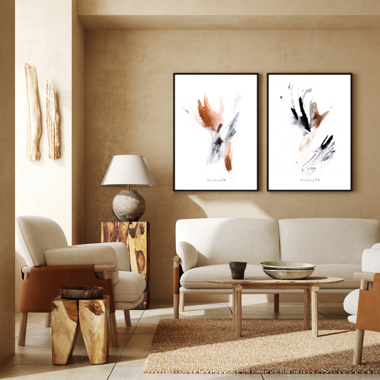 Revive Abstract Watercolour-2 Piece Set