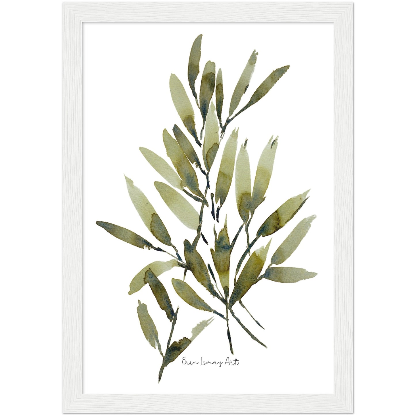 Fresh Greens Watercolour Print