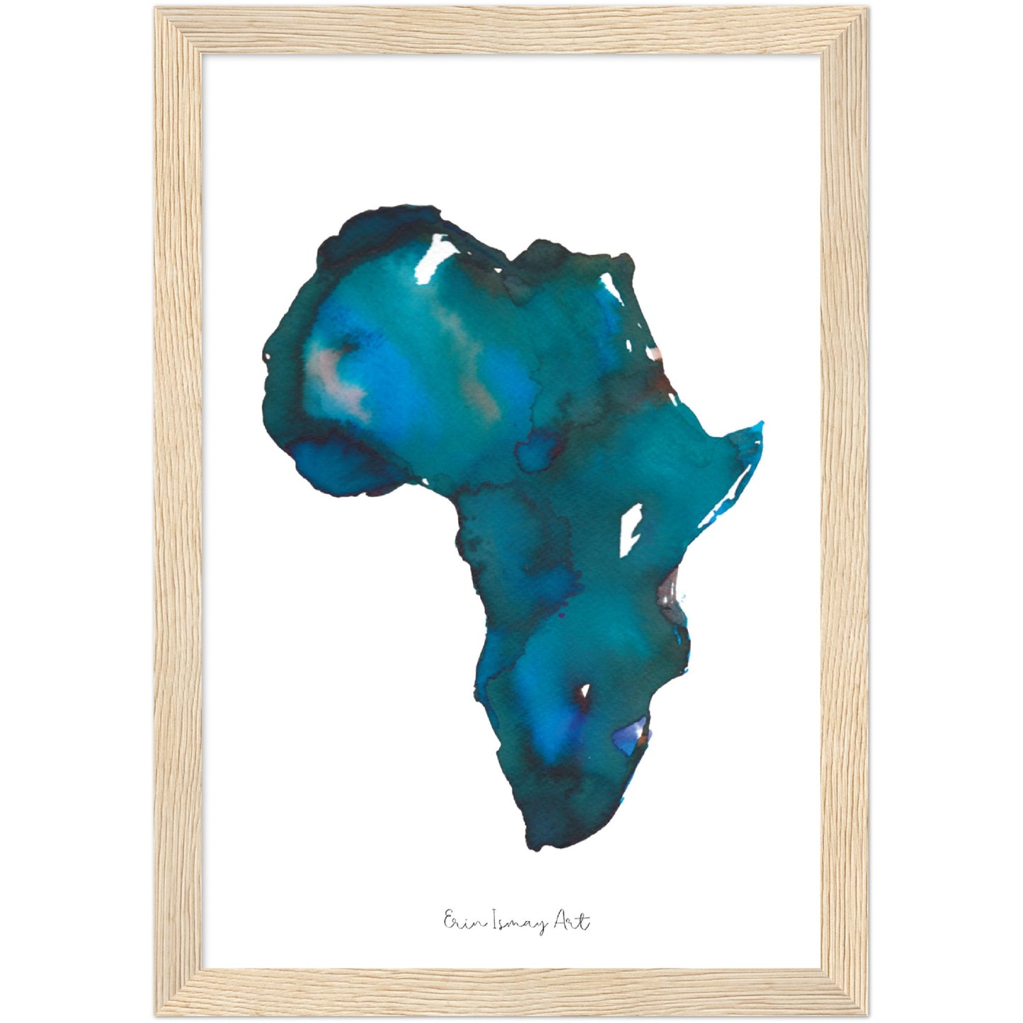Africa Sapphire Watercolour Print