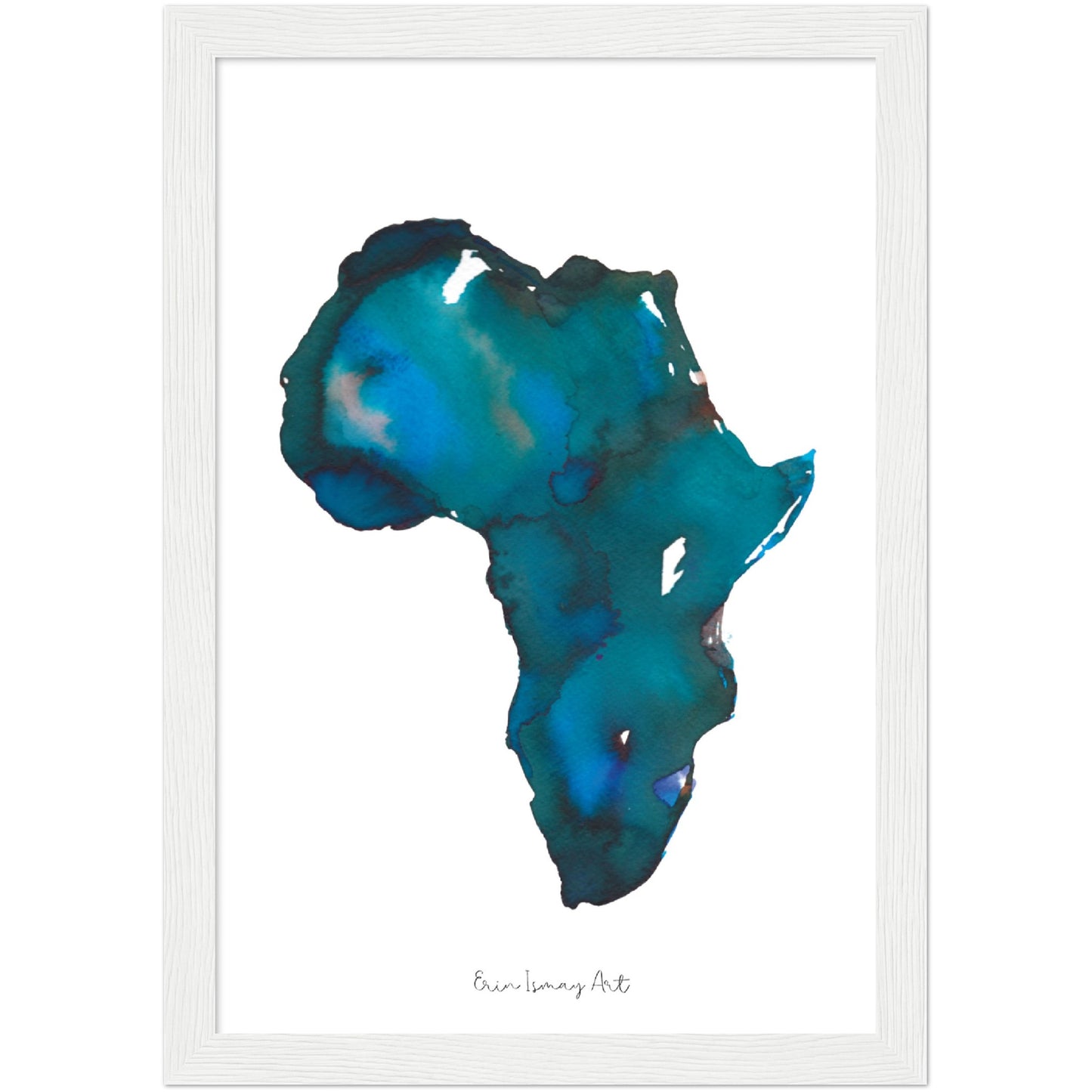 Africa Sapphire Watercolour Print