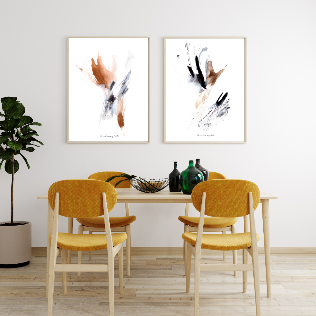 Revive Abstract Watercolour-2 Piece Set