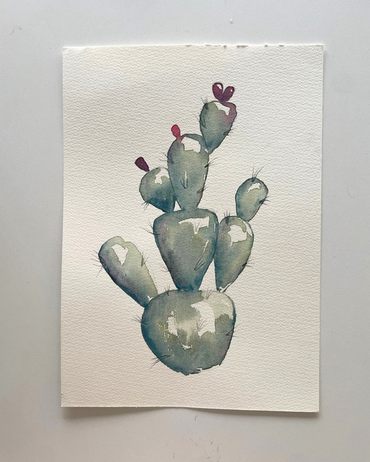 A4 Cactus 2 Original Watercolour