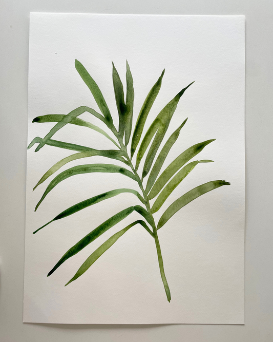 A3 Tropical Palm Original Watercolour