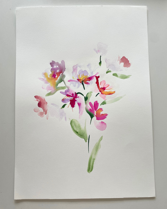 A3 Spring Blossom Original Watercolour