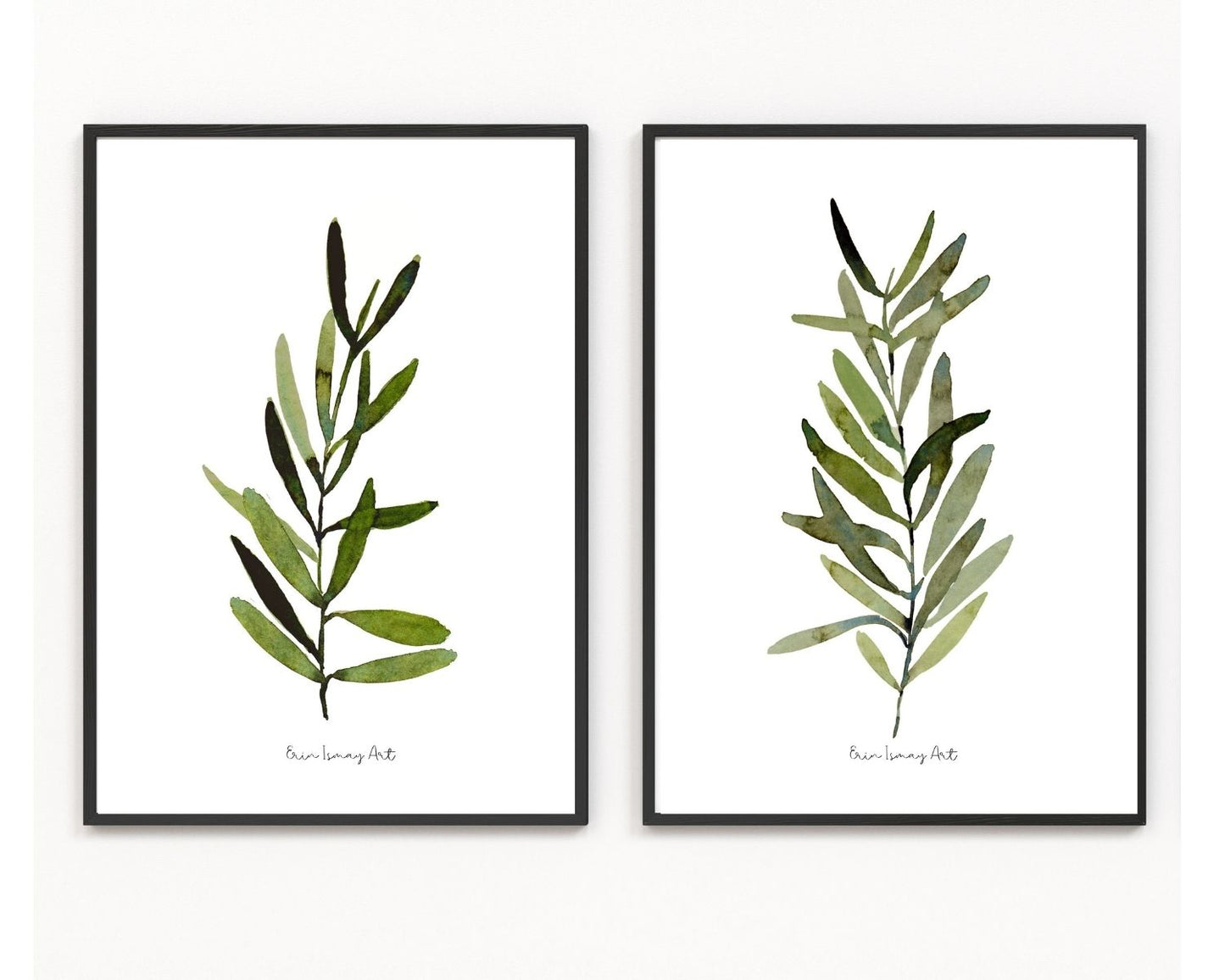 Olive Leaves Watercolour 2 Piece Set