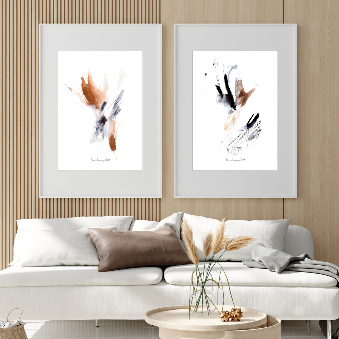 Revive Abstract Watercolour-2 Piece Set