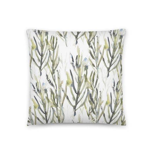 Green Leaves Throw Cushion