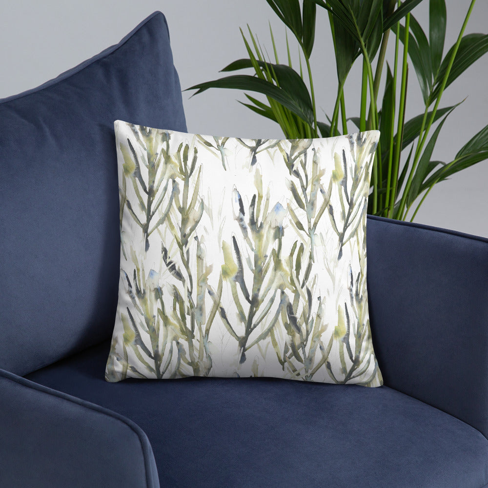 Green Leaves Throw Cushion