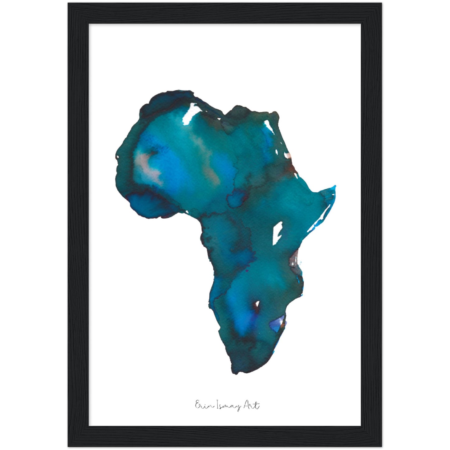Africa Sapphire Watercolour Print