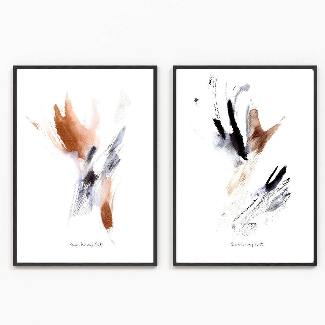 Revive Abstract Watercolour-2 Piece Set